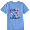 Kids Life is Good Graphic Tees | Kids Dare To Be Different Crusher Tee Cornflower Blue