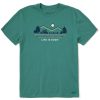 Men Life is Good Graphic Tees | Men'S Vintage Motorcycle Vista Crusher Tee Spruce Green