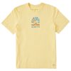 Men Life is Good Graphic Tees | Men'S Here Comes The Sunshine Arch Crusher Tee Sandy Yellow