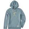 Men Life is Good Sweatshirts & Hoodies | Men'S Lig Turtle Shell Tie Dye Simply True Fleece Hoodie Smoky Blue