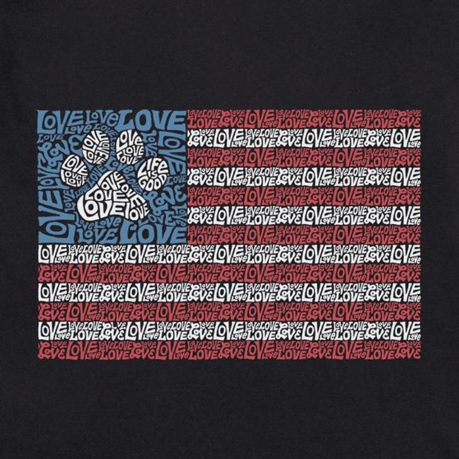 Men Life is Good Graphic Tees | Men'S Animal Flag Crusher Tee Jet Black