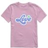 Kids Life is Good Graphic Tees | Kids Clean Love Flower Crusher Tee Violet Purple