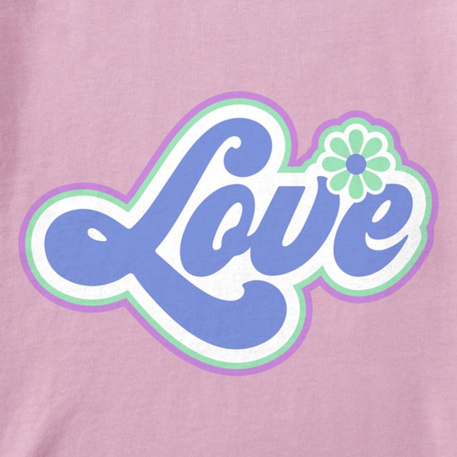 Kids Life is Good Graphic Tees | Kids Clean Love Flower Crusher Tee Violet Purple