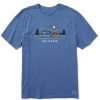 Men Life is Good Graphic Tees | Men'S Vintage Atv Camp Vista Short Sleeve Tee Vintage Blue