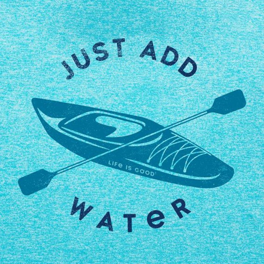 Men Life is Good Active & Slub Tops | Men'S Just Add Water Kayak Adventure Active Tee Island Blue