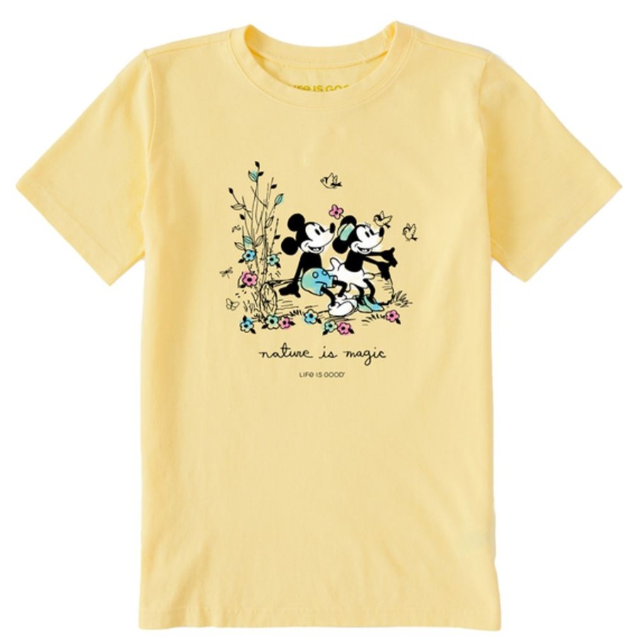 Kids Life is Good Graphic Tees | Kids Watercolor Willie Nature Is Magic Crusher Tee Sandy Yellow