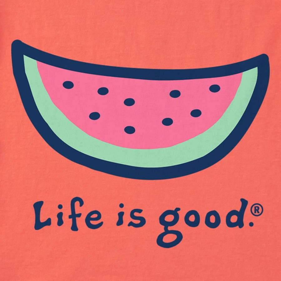 Kids Life is Good Graphic Tees | Kids Watermelon Crusher Tee Mango Orange