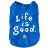 Home Coastal Pet | Life Is Good Dog Tee Royal Blue