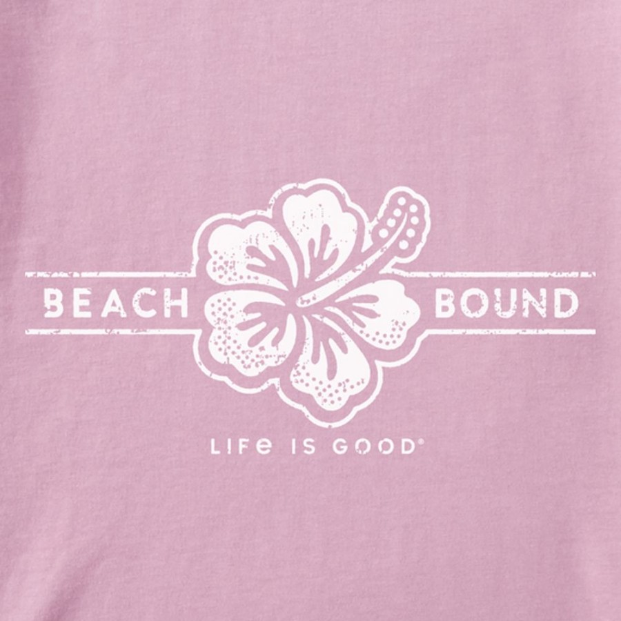 Women Life is Good Graphic Tees | Women'S Beach Bound Crusher Tee Violet Purple