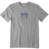 Men Life is Good Graphic Tees | Men'S Rocket Gone Fishin' Crusher Tee Heather Gray