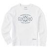 Women Life is Good Sweatshirts & Hoodies | Women'S Lig Orignal Positive Lifestyle Simply True Fleece Crew Cloud White