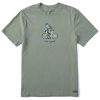 Men Life is Good Graphic Tees | Men'S Jake Biking Crusher-Lite Tee Moss Green