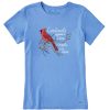 Women Life is Good Graphic Tees | Women'S Cardinals Appear Crusher Tee Cornflower Blue