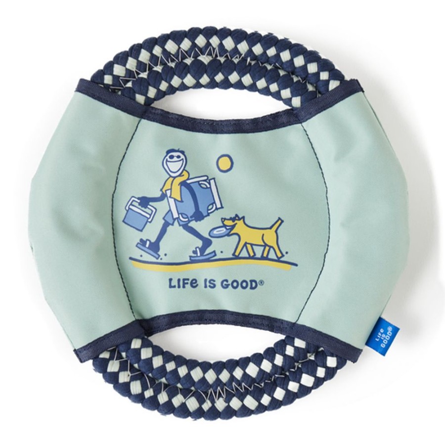 Home Mason Pet Toys | Jake And Rocket Beach Double Rope Frisbee Sage Green