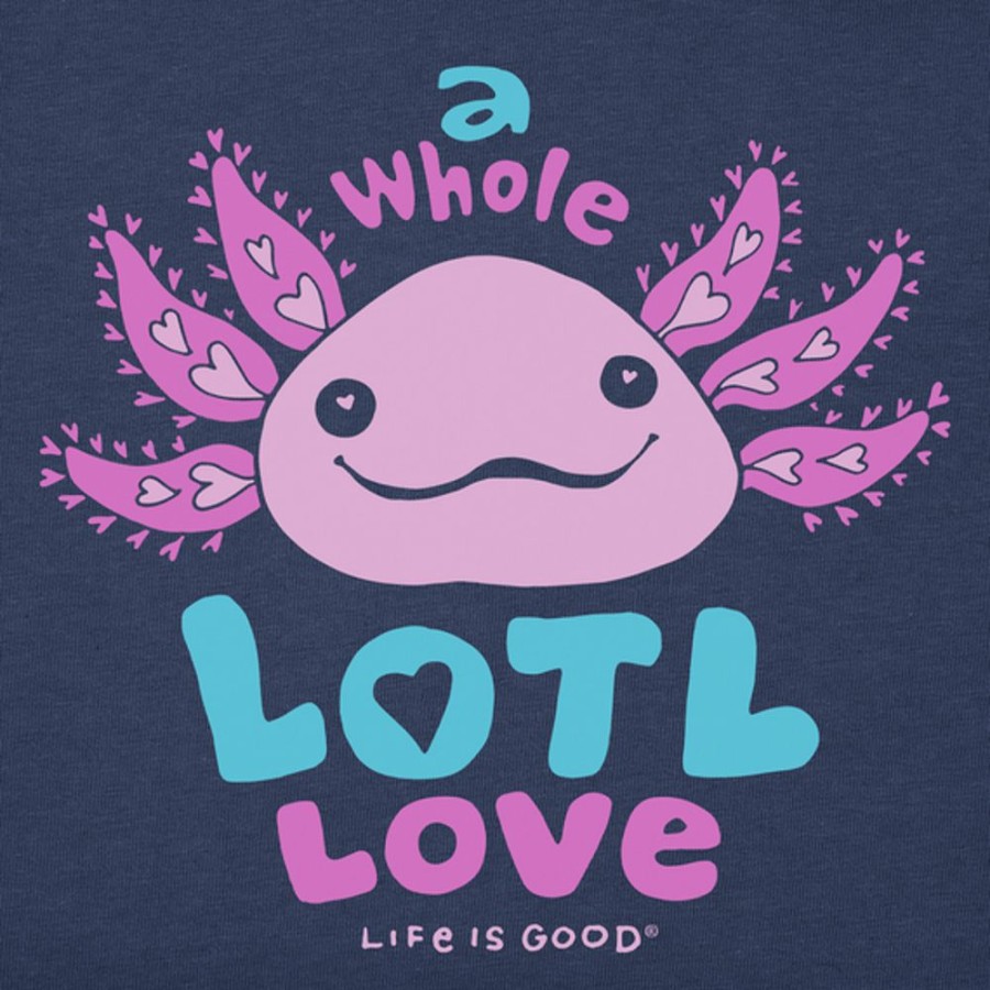 Kids Life is Good Graphic Tees | Kids Whole Lotl Love Crusher Tee Darkest Blue