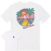 Men Life is Good Graphic Tees | Men'S Keep It Simple Retro Palm Short Sleeve Tee Cloud White