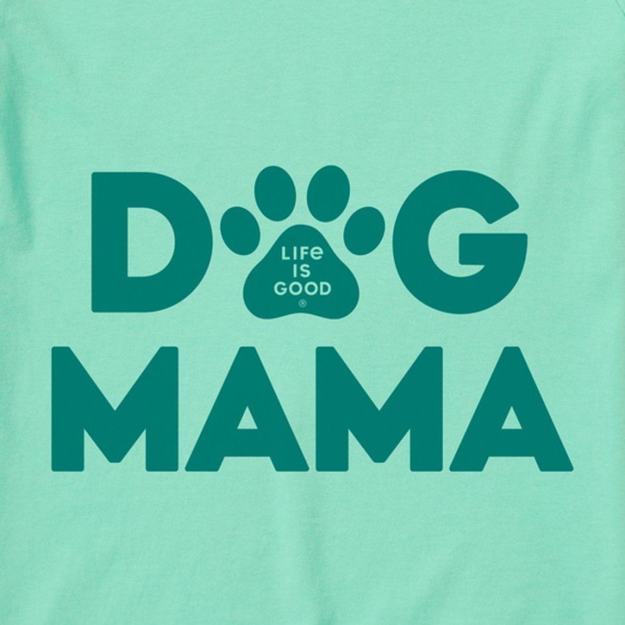 Women Life is Good Sweatshirts & Hoodies | Women'S Dog Mama Simply True Fleece Crew Spearmint Green