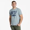 Men Life is Good Active & Slub Tops | Men'S Wtf Active Tee Smoky Blue