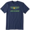 Men Life is Good Graphic Tees | Men'S Treeline Vista Crusher-Lite Tee Darkest Blue