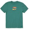 Men Life is Good Graphic Tees | Men'S Sunset Scenic Landscape Crusher Tee Spruce Green