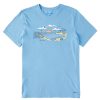 Men Life is Good Graphic Tees | Men'S Fineline Secret Spot Short Sleeve Tee Cool Blue