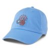 Women Life is Good Hats | Kindness Flowers Chill Cap Cornflower Blue