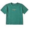 Women Life is Good Graphic Tees | Women'S Clean 3 Beetles Boxy Crusher Tee Spruce Green