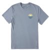 Men Life is Good Graphic Tees | Men'S Sunset On The Water Crusher Tee Stone Blue