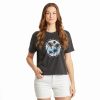 Women Life is Good Boxy Tees | Women'S Here Comes The Sun Palms Boxy Crusher Tee Jet Black