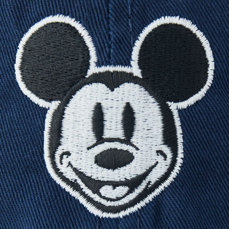 Men Life is Good Hats | Clean Steamboat Willie Good Day Icon Branded Chill Cap Darkest Blue