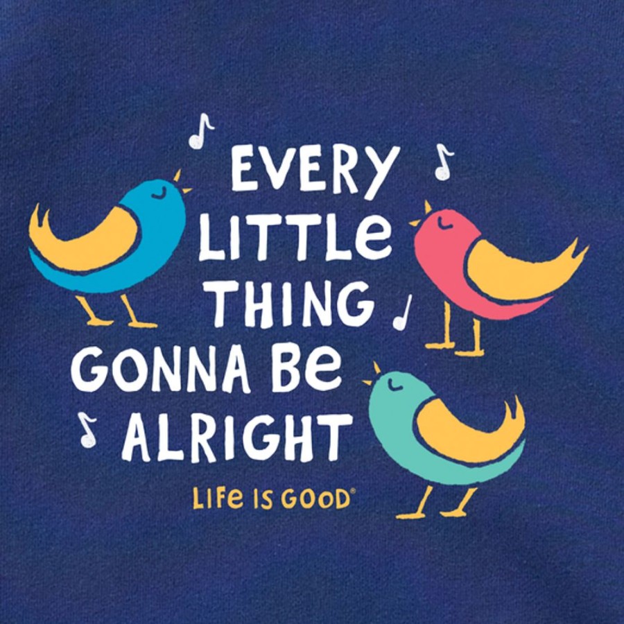 Women Life is Good Sweatshirts & Hoodies | Women'S Gonna Be Alright Simply True Fleece Crew Darkest Blue