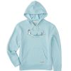 Women Life is Good Sweatshirts & Hoodies | Women'S Quirky Seaside Vista Simply True Fleece Hoodie Beach Blue