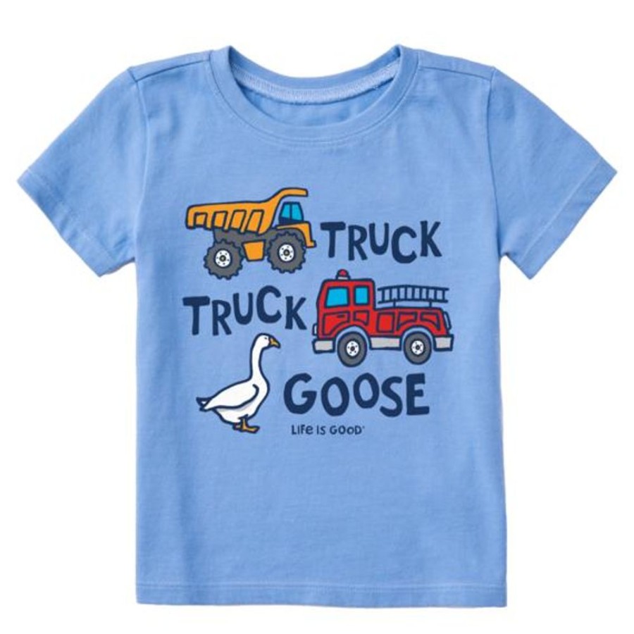 Kids Life is Good | Toddler Truck Truck Goose Crusher Tee Cornflower Blue