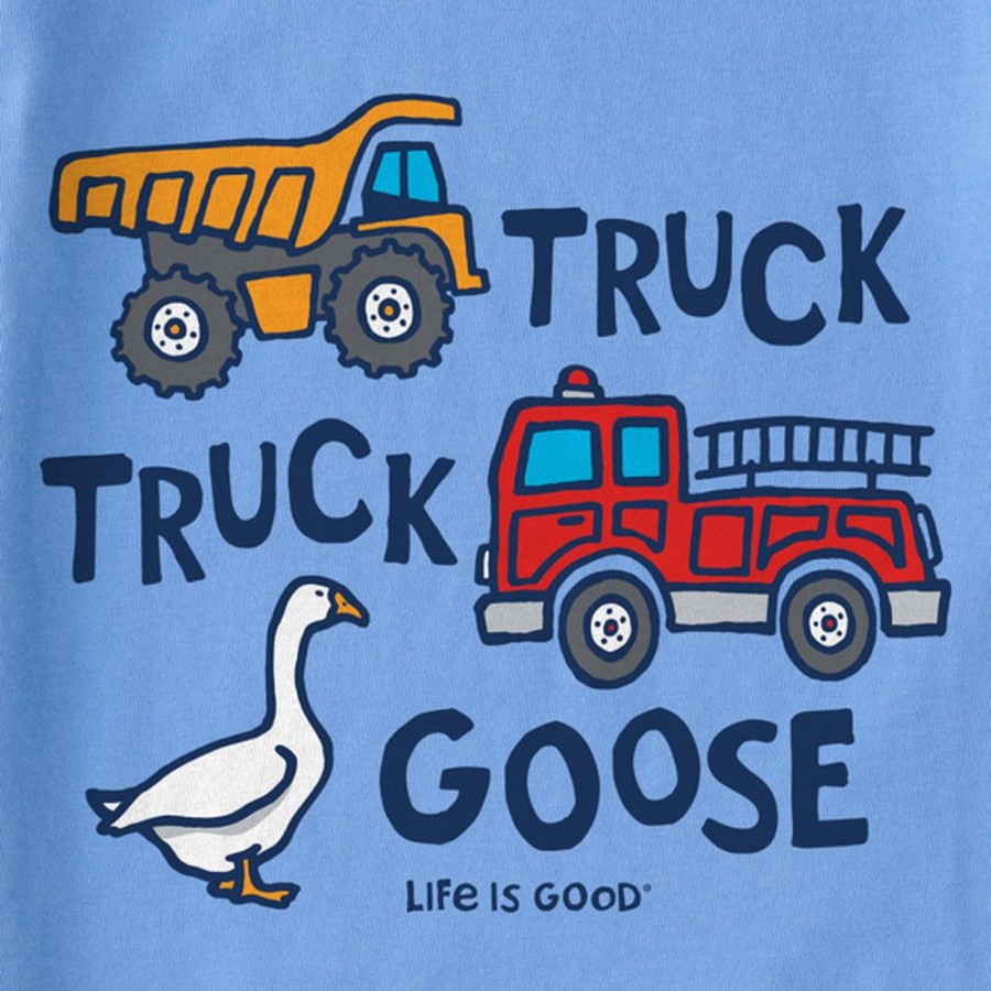 Kids Life is Good | Toddler Truck Truck Goose Crusher Tee Cornflower Blue