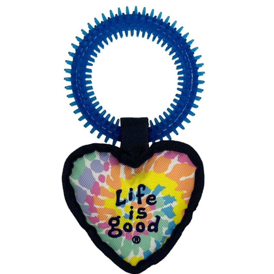 Home Mason Pet Toys | Tie Dye Heart Pull Dog Toy Multi-Color