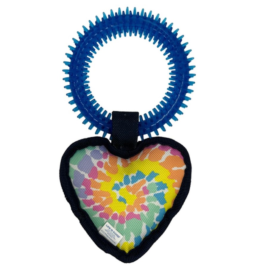 Home Mason Pet Toys | Tie Dye Heart Pull Dog Toy Multi-Color