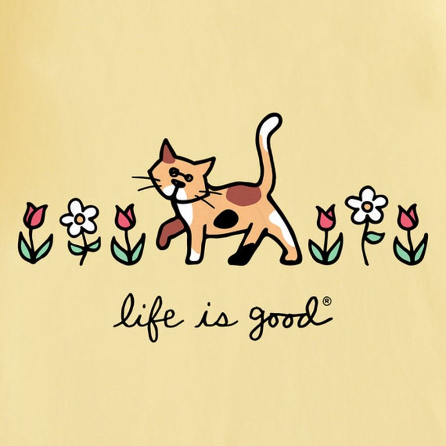 Kids Life is Good Graphic Tees | Kids Vintage Al With Flowers Crusher Tee Sandy Yellow