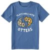 Kids Life is Good Graphic Tees | Kids Plays Well With Otters Crusher Tee Vintage Blue