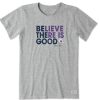 Women Life is Good Graphic Tees | Women'S Be The Good Bird Crusher Tee Heather Gray