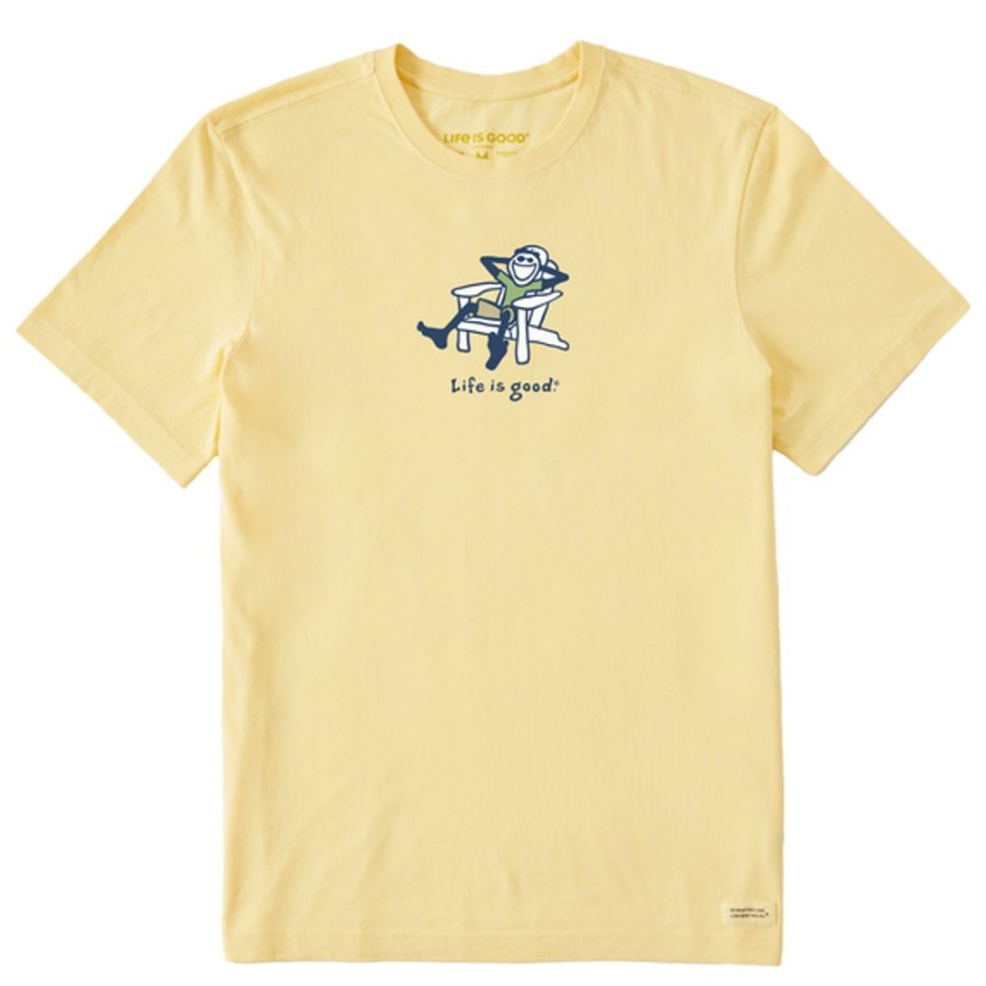 Men Life is Good Graphic Tees | Men'S Adirondack Jake Crusher Tee Sandy Yellow