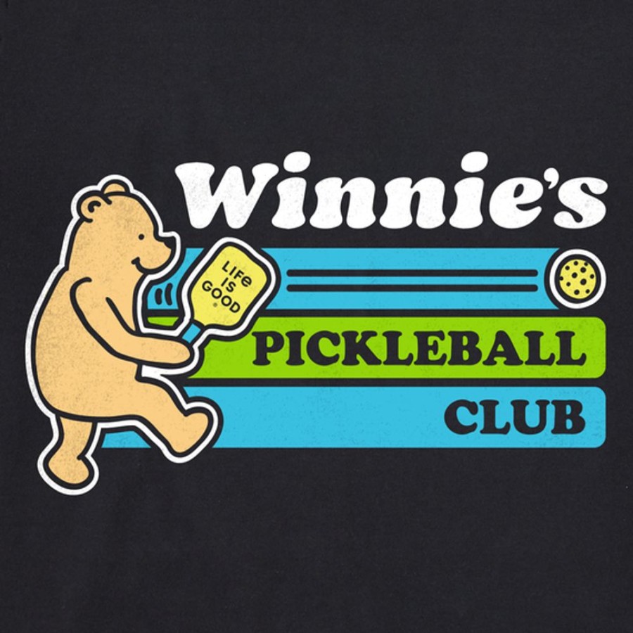 Home Life is Good Pickleball | Women'S Vintage Winnie'S Pickeball Club Short Sleeve Tee Jet Black