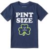 Kids Life is Good Graphic Tees | Kids Clean Pint Size Clover Crusher Tee Darkest Blue