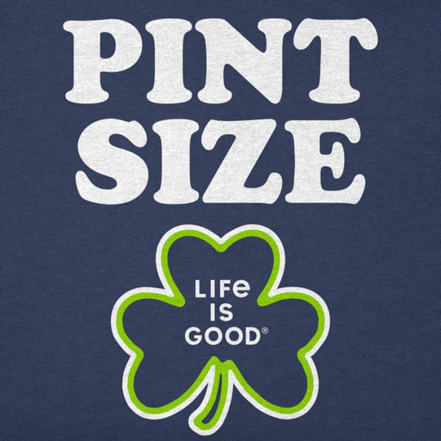 Kids Life is Good Graphic Tees | Kids Clean Pint Size Clover Crusher Tee Darkest Blue