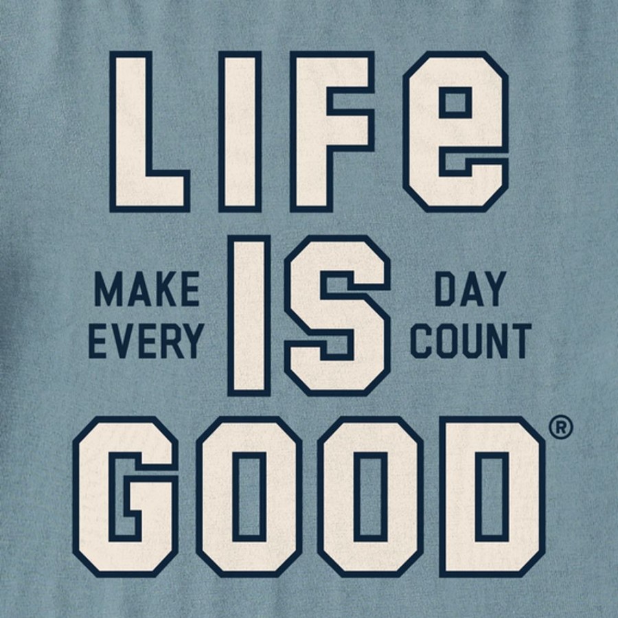 Men Life is Good Sweatshirts & Hoodies | Men'S Branded Athletic Stacked Medc Simply True Fleece Hoodie Smoky Blue