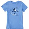 Women Life is Good Graphic Tees | Women'S Watercolor Willie Every Little Thing Short Sleeve Tee Cornflower Blue