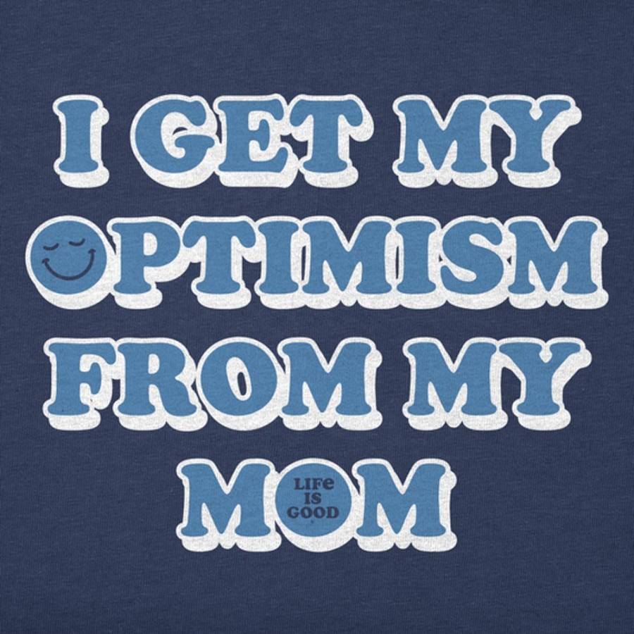 Kids Life is Good Graphic Tees | Kids Clean Optimism From My Mom Crusher Tee Darkest Blue