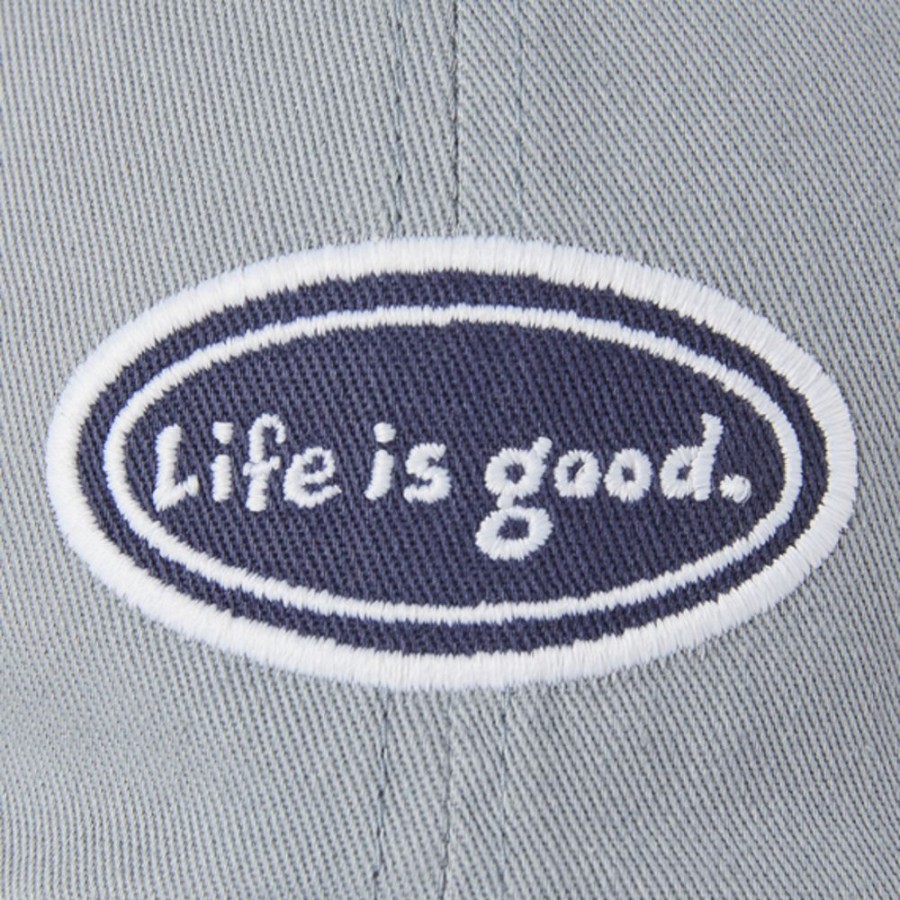 Men Life is Good Hats | Lig Vintage Oval Chill Cap Stone Blue