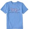 Kids Life is Good Graphic Tees | Kids Patterna Daisy Cat Crusher Tee Cornflower Blue