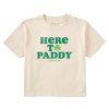 Women Life is Good Boxy Tees | Women'S Clean Cooper Here To Paddy Clover Boxy Crusher Tee Putty White