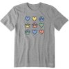 Men Life is Good Graphic Tees | Men'S Hearts & Paws Crusher Tee Heather Gray